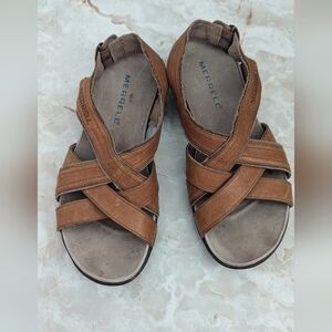 Merrell Womans Leather Slingback Sandals Sz 6